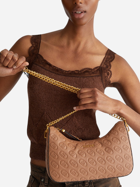 Torebka crossbody damska mała Liu Jo AF4056E0778-X0534 Brązowa - obraz 2