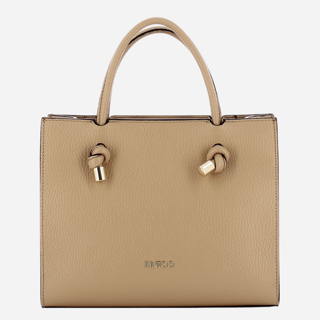 Torebka crossbody damska skórzana IUNTOO Armonia 168117-082 Jasnobrązowa - obraz 4