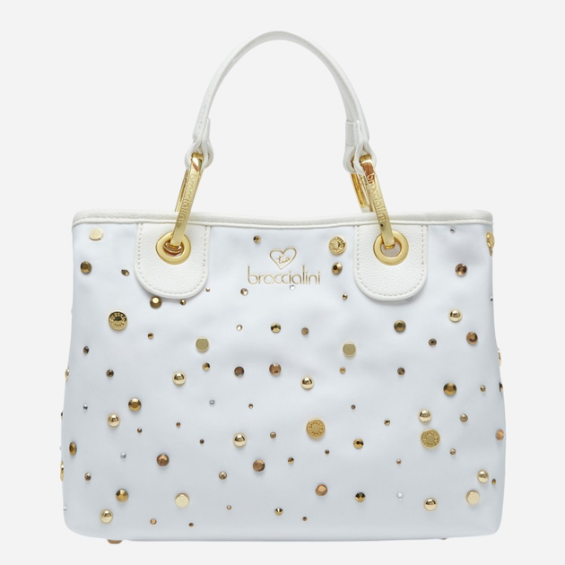 Torebka crossbody damska materiałowa Braccialini Beth B18261-TY-001 Biała - obraz 1