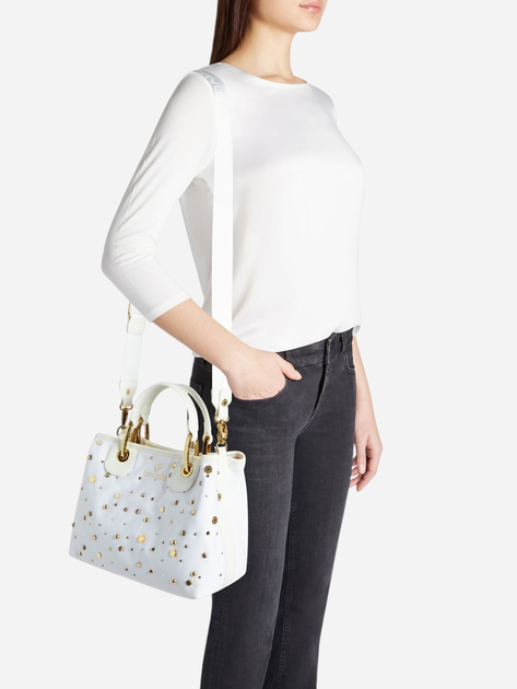 Torebka crossbody damska materiałowa Braccialini Beth B18261-TY-001 Biała - obraz 2