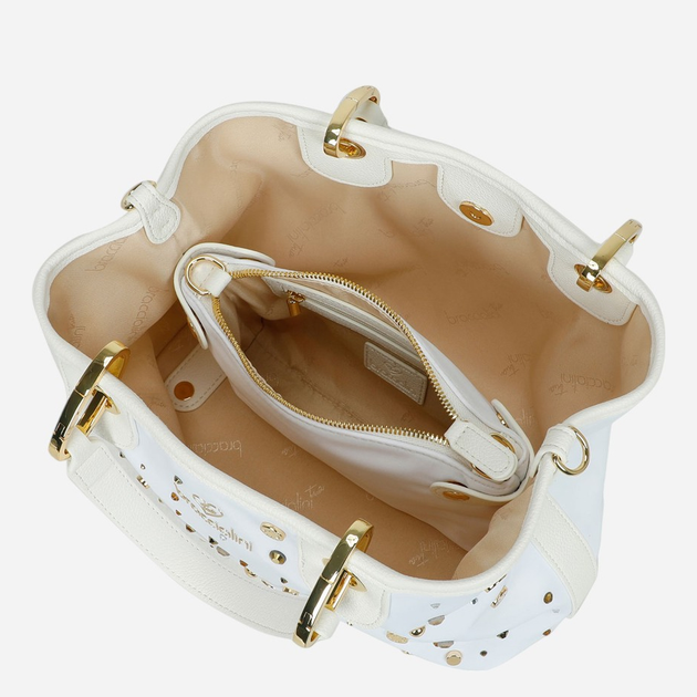 Torebka crossbody damska materiałowa Braccialini Beth B18261-TY-001 Biała - obraz 5