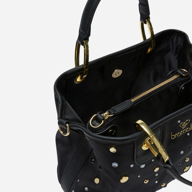 Torebka crossbody damska materiałowa Braccialini Beth B18261-TY-100 Czarna - obraz 5