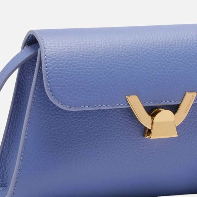 Torebka crossbody damska skórzana Coccinelle Dew E1QTF120301-B36 Niebieska - obraz 5
