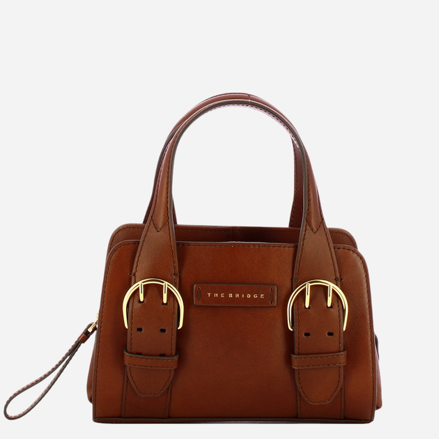 Torebka crossbody damska skórzana The Bridge Elena 441604VR-14 Brązowa - obraz 4