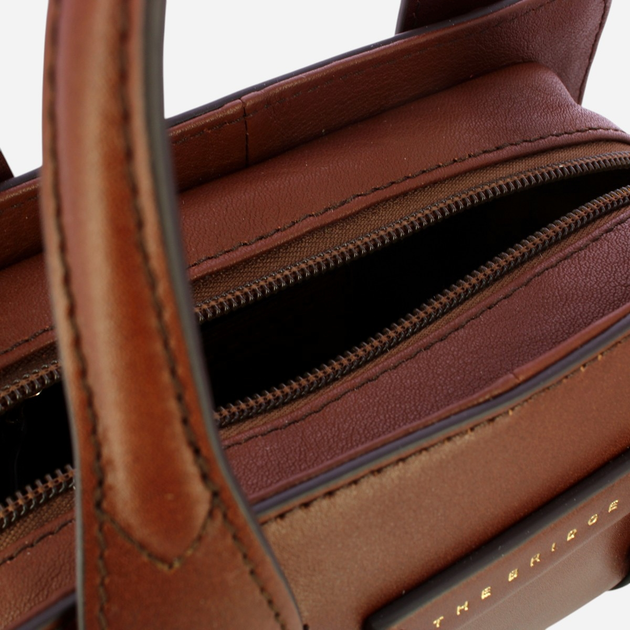 Torebka crossbody damska skórzana The Bridge Elena 441604VR-14 Brązowa - obraz 5