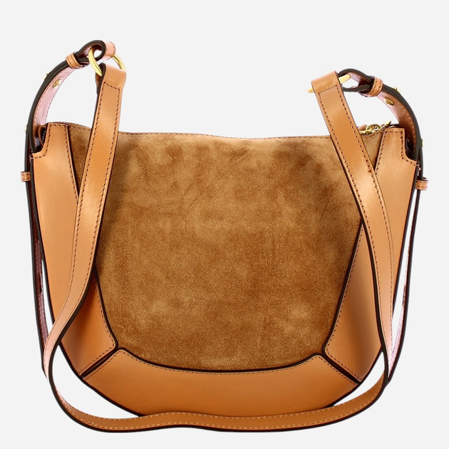 Torebka crossbody damska zamszowa The Bridge Fedora 043205CU-38 Beżowa - obraz 2