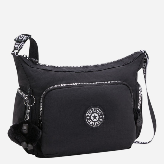 Torebka crossbody damska materiałowa Kipling Gabb KPKI30269SB1001 Czarna - obraz 4