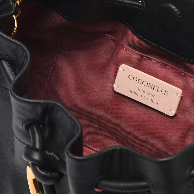 Torebka crossbody damska skórzana Coccinelle Isabela E1SCA190101-001 Czarna - obraz 5