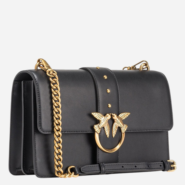 Torebka crossbody damska skórzana Pinko Love One 100053A0F1-Z99Q Czarna - obraz 3