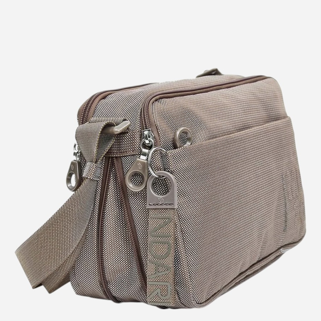 Сумка крос-боді через плече жіноча тканинна середня Mandarina Duck P10QMT48-09K Темно-бежева (800070338806) - зображення 4