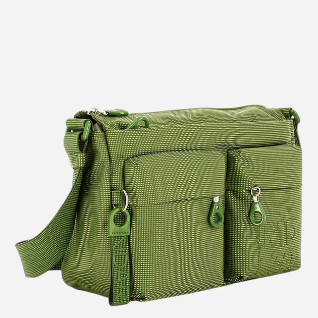 Сумка крос-боді через плече жіноча тканинна середня Mandarina Duck P10QMTX5-812 Зелена (800070343470) - зображення 3