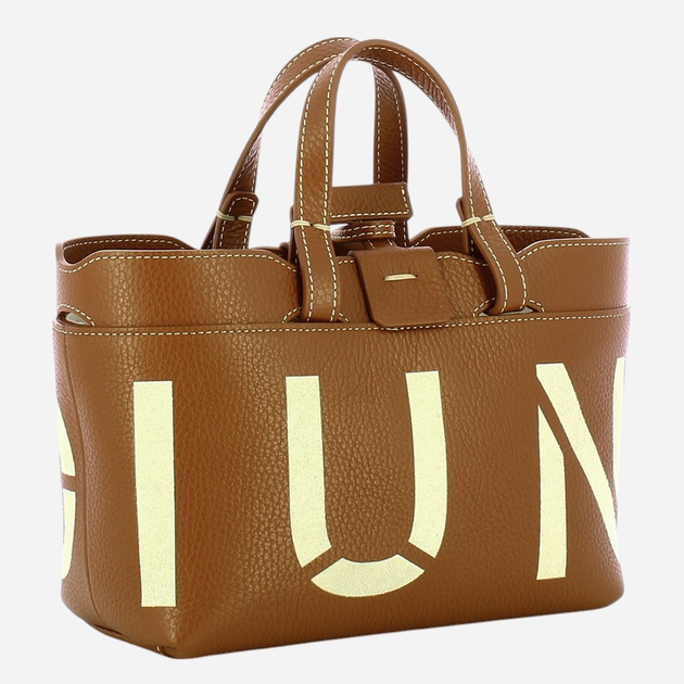 Torebka crossbody damska skórzana IUNTOO Sibilla 181104-CUOIO-C17+PANNA Brązowa - obraz 3