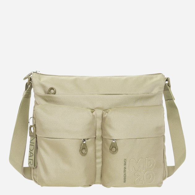 Torba na ramię damska materiałowa Mandarina Duck P10QMTX6-A26 Jasnozielona - obraz 1