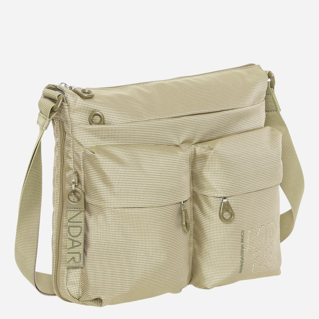 Torba na ramię damska materiałowa Mandarina Duck P10QMTX6-A26 Jasnozielona - obraz 4