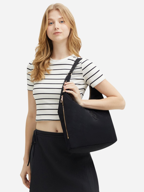 Torebka hobo damska skórzana duża Kipling Eanna KPKI603162Q1001 Czarna - obraz 2