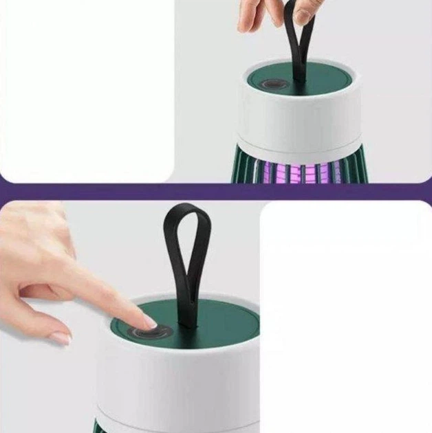 Лампа пастка від комарів USB Electric Shock Антимоскітна лампочка від мух комах 12 х 8 см - зображення 3