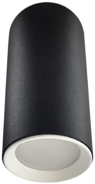 Lampa tuba Light Prestige Manacor 13 cm 1 x GU10 czarno - biała (LP-232/1D - 130 BK/WH) - obraz 1