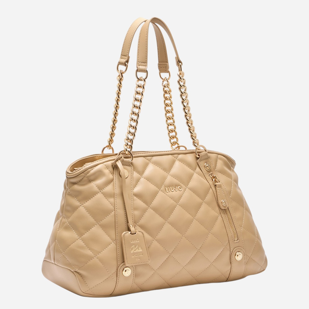 Torebka shopper damska duża Liu Jo AA5132E0015-00070 Beżowa - obraz 3