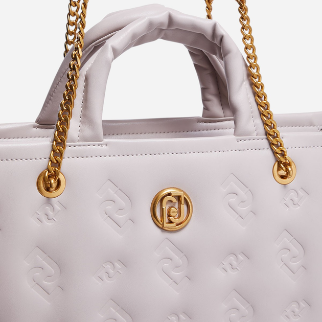 Torebka shopper damska duża Liu Jo AF3042E0006-30000 Mleczno-szara - obraz 5