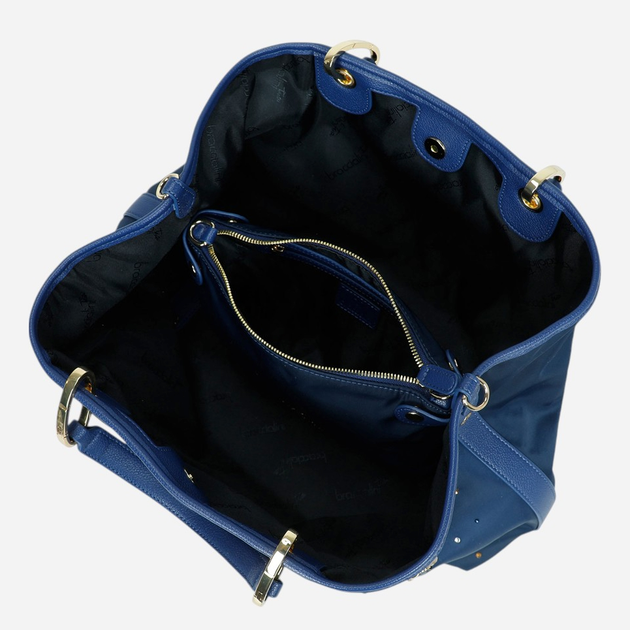 Torebka shopper damska materiałowa Braccialini Beth B18260-TY-200 Niebieska - obraz 5