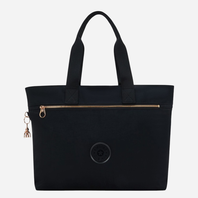Torebka shopper damska materiałowa Kipling Colissa KPKI338162Q1001 Czarna - obraz 1