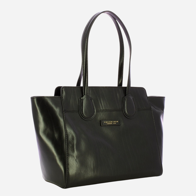 Torebka shopper damska skórzana The Bridge Elettra 44674501-30 Czarna - obraz 3