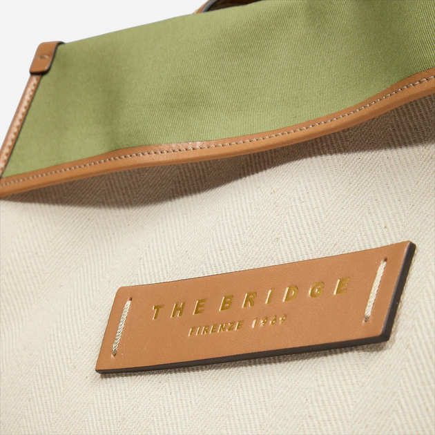 Torebka shopper damska materiałowa The Bridge Elisa 0428247Y-6H Zielona - obraz 5