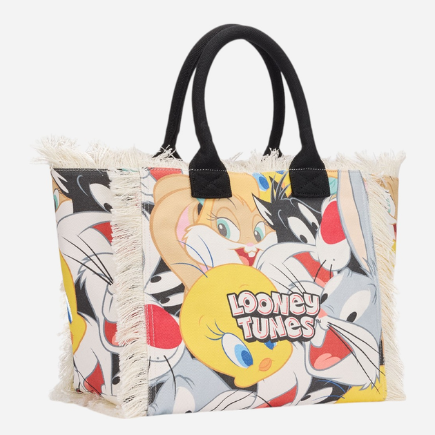 Torebka shopper damska materiałowa Braccialini L.Tunes Summer Lt LT124-TC-818 Wielokolorowa - obraz 3