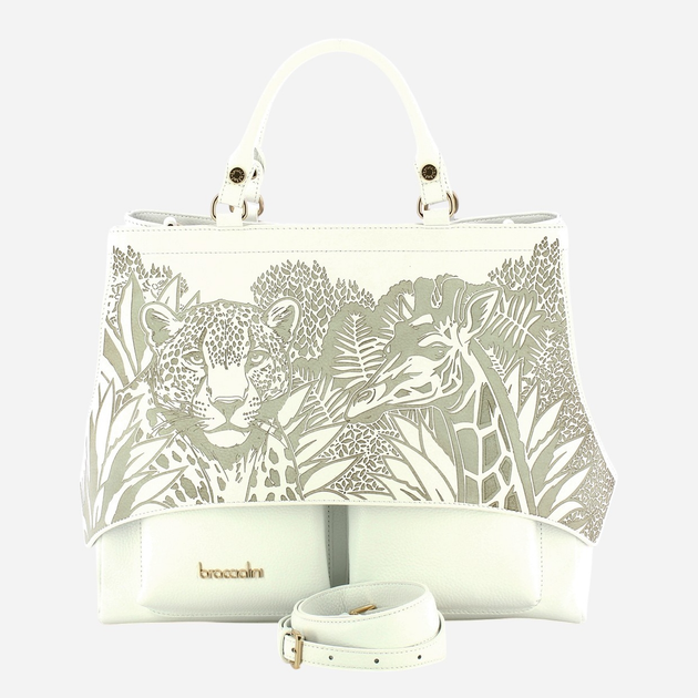 Torebka shopper damska skórzana Braccialini Naomi B18295-PP-001 Biała - obraz 1