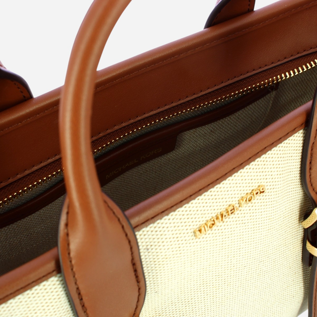 Сумка шопер жіноча тканинна Michael Kors Moore 30S5G9OS1C-230 Коричнева (800070339756) - зображення 5