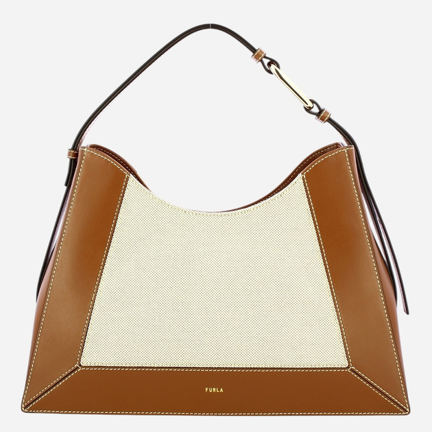Torebka shopper damska skórzana Furla Nuvola WB01246BX0654TCO001007 Brązowa - obraz 2