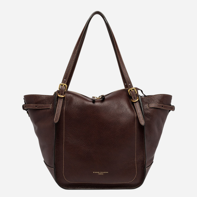 Torebka shopper damska skórzana Gianni Chiarini Olly BS-11032-RMN-31 Brązowa - obraz 1