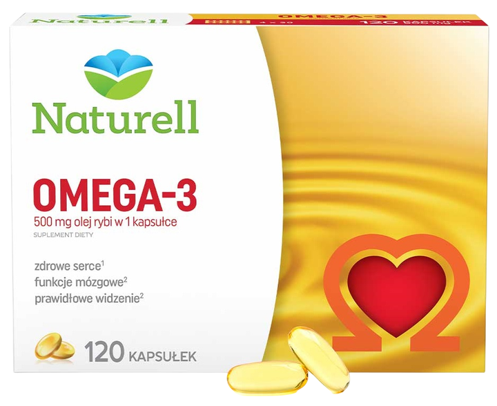 Suplement diety Naturell Omega-3 500 mg 120 kapsułek (5907377136712) - obraz 1