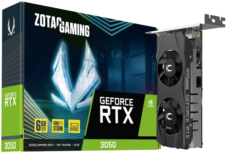 Відеокарта Zotac PCI-Ex GeForce RTX 3050 LP 6GB GDDR6 (96bit) (1470/14000) (1 x HDMI, 1 x DisplayPort) (ZT-A30510L-10L) - зображення 7