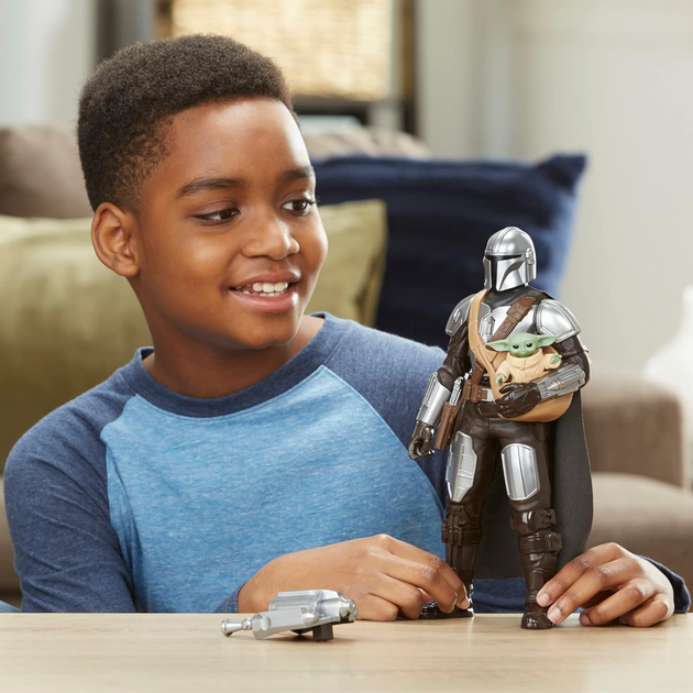 Zestaw figurek Hasbro Disney Star Wars The Mandalorian: Galactic Action The Mandalorian & Grogu 30 cm F5194 (5010993963690) - obraz 3