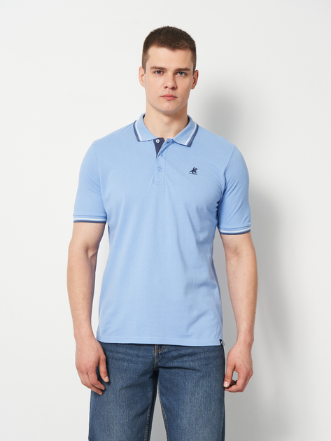 Поло длинное мужское U.S. GRAND POLO US51501M-3930 XL Голубое (8056077018556) 