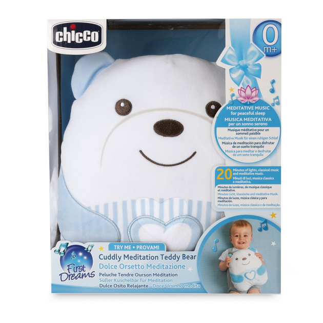 М'яка іграшка Chicco First Dreams з музикою та підсвіткою Медведик Синій (8058664184637) - зображення 3