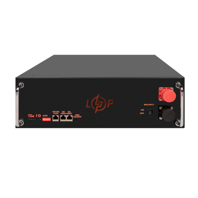 Акумулятор LogicPower LP LiFePO4 51,2V - 100 Ah (5120Wh) (BMS SP 100A/50А) RM RS485/CAN LCD BL - изображение 2