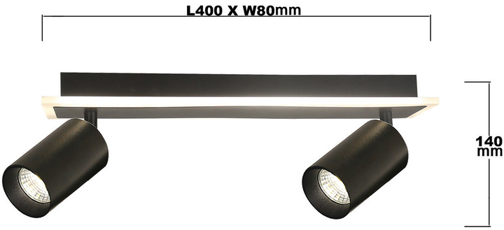 Світильник спотовий Light Prestige Parma LP-0612/2WS BK - зображення 7