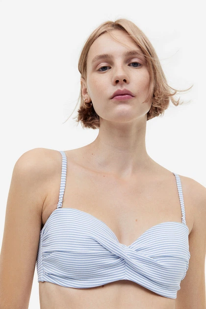 Ліф купальний H&M 270963684_whiteblue 75B Блакитний/Білий - Фото 1 Ліф купальний H&M 270963684_whiteblue 75B Блакитний/Білий - изображение 1