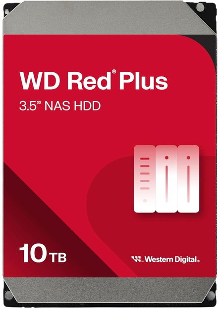 Dysk twardy Western Digital Red Plus 10TB 7200rpm 512MB WD100EFGX 3.5" SATA III - obraz 1