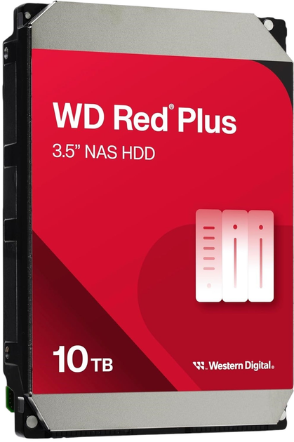 Жорсткий диск Western Digital Red Plus 10TB 7200rpm 512MB WD100EFGX 3.5" SATA III - зображення 3