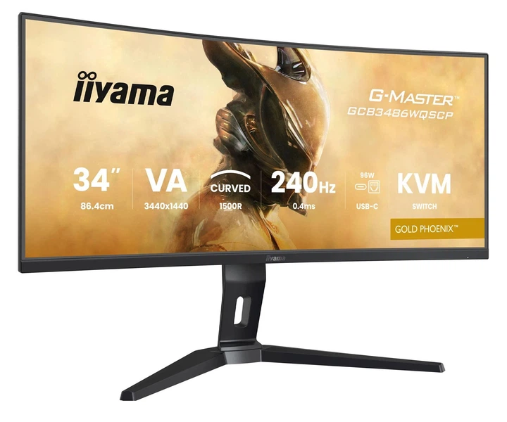 Monitor 34" iiyama G-Master GCB3486WQSCP-B1 Gold Phoenix (GCB3486WQSCP-B1) - obraz 3