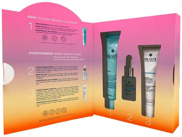 Zestaw do pielęgnacji twarzy Rilastil Sunset Glow Maska do twarzy 75 ml + Żel-krem 40 ml + Serum 15 ml (ZES8428749003892) - obraz 2