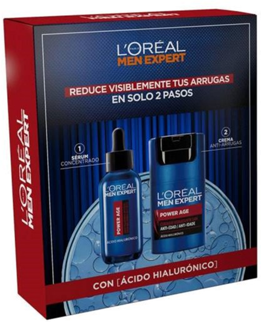Zestaw do pielęgnacji twarzy L'Oreal Paris Men Expert Power Age Krem do twarzy 50 ml + Serum do twarzy 30 ml (ZES8445098503002) - obraz 1