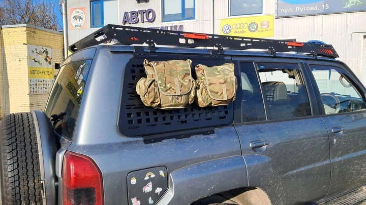 Molle-панель органайзер XRoad на заднее окно Nissan Patrol Y61, внешняя правая - Фото 3 Molle-панель органайзер XRoad на заднее окно Nissan Patrol Y61, внешняя правая - изображение 3