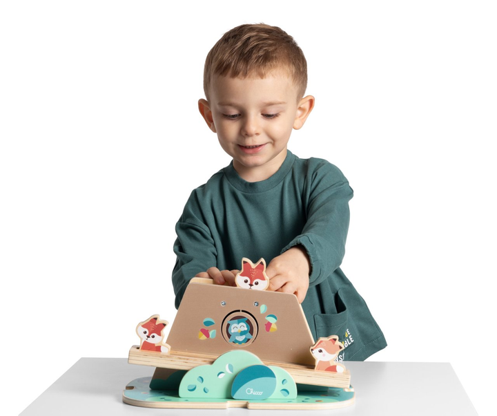 Zabawka Chicco My Wood Friends Drewniana kryjówka lisów z figurkami (8058664177783) - obraz 7