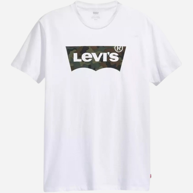 Koszulka męska bawełniana Levi's Housemark Graphic Tee Hm Ssnl Filll Whi 22489-0163 L Biała (5400816106005) - obraz 3