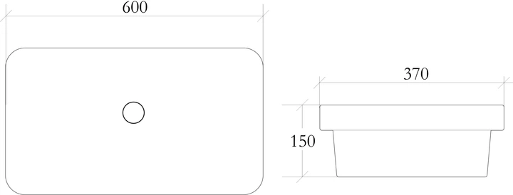 Раковина Helmken 37060000 60 см белая + сифон + донный клапан Click-Clack черный матовый - изображение 13
