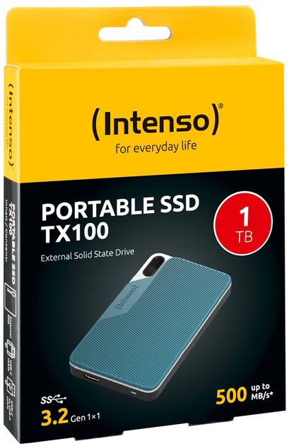 Dysk SSD Intenso TX100 1TB 1.8″ USB 3.2 Gen 1x1 Grey/Blue (3826460) - obraz 8
